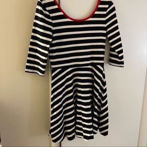 Express Fit and Flare Striped Dress Size M
